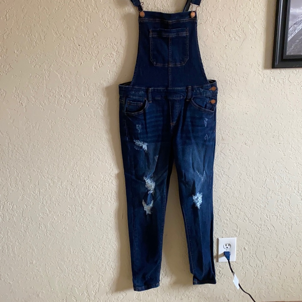 Distressed Overalls Size S